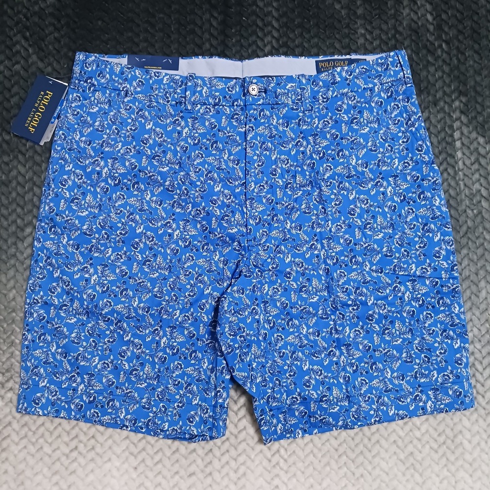 Polo Ralph Lauren Short Men's 38 Blue Floral Cotton Golf Performance Classic Fit